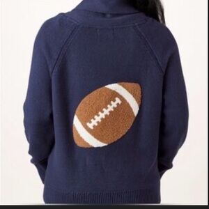 Mia & Tess football sweater cardigan cardi size small new